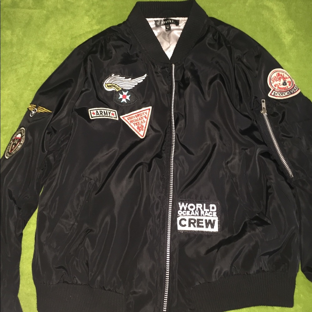 Black bomber jacket